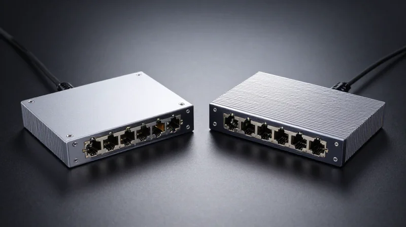 Form Factor Battle: OSFP vs. QSFP-DD800 Side-by-side comparison of OSFP and QSFP-DD800 form factor designs focusing on thermal cooling fins.