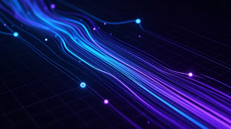 Understanding the 800G Transition: Why OSFP DR8 Matters Abstract data visualization showing high-speed 800G data streams and AI network traffic