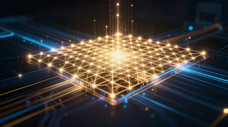 Future-Proofing Your Infrastructure for 1.6T Conceptual image of a futuristic 1.6T network interface with light trails and high-speed connections.
