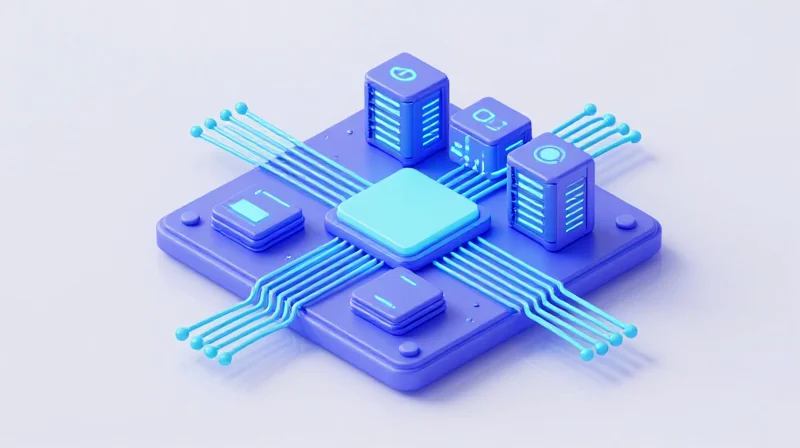 Technical Deep Dive: NVLink 4.0 and NVSwitch Architecture Isometric 3D model of a high-performance compute module showing internal fabric connections.