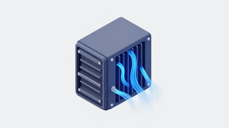 Isometric illustration of thermal management and cooling paths for high-speed network modules.