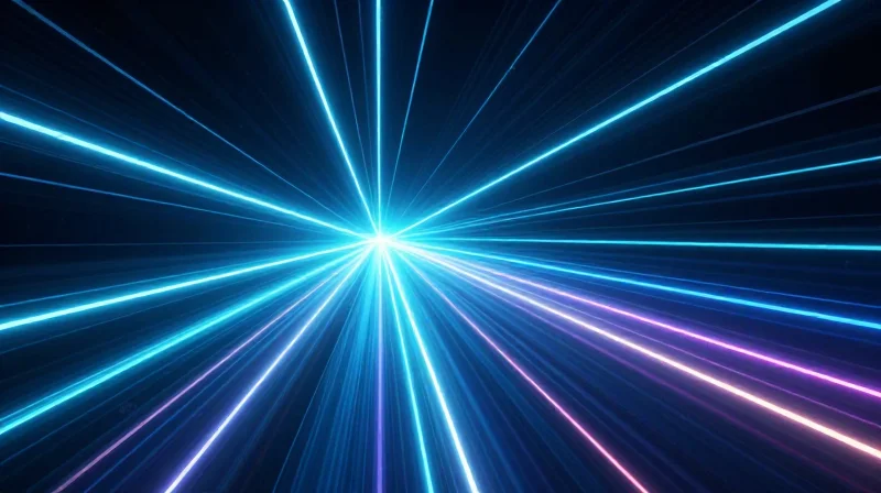 Abstract tech conceptual art showing the growth towards 1.6T and Terabit Ethernet.