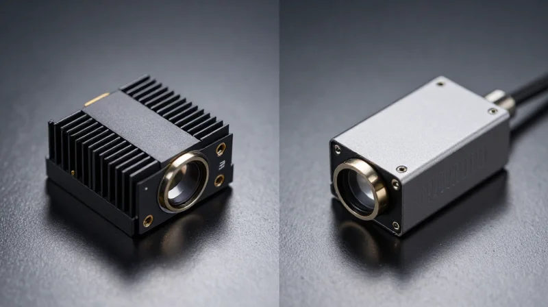 Side-by-side comparison of two high-performance optical transceiver hardware modules.