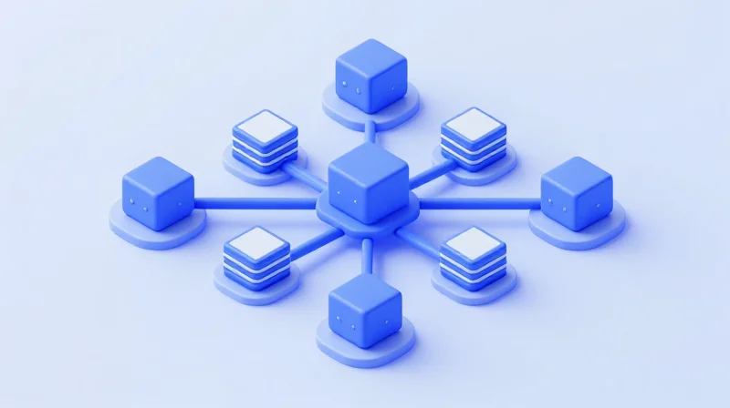 InfiniBand Architecture: The Gold Standard for Low Latency 3D isometric model of an InfiniBand network fabric connecting server clusters as a unified system.