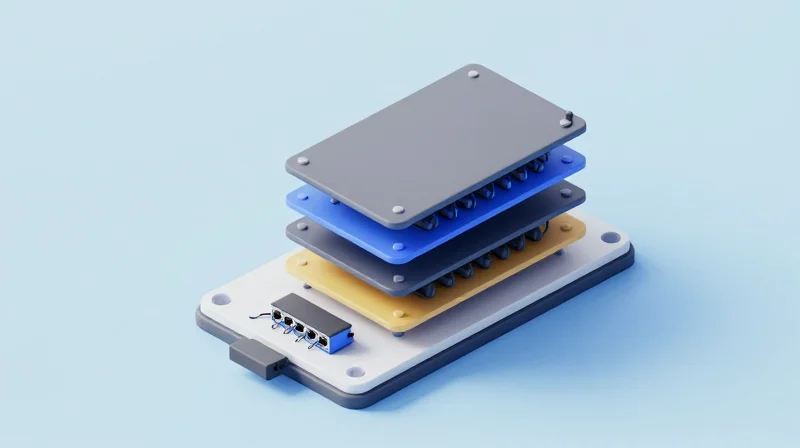 Isometric 3D model of a customized networking module assembly for AI infrastructure.