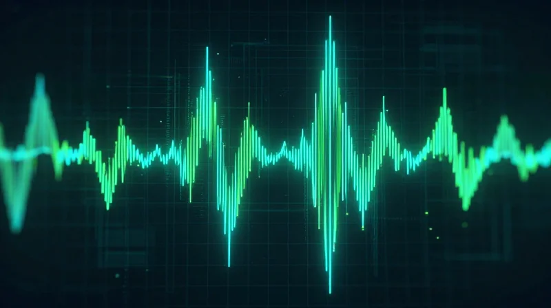 Signal Integrity and Power Consumption Challenges Conceptual visualization of stable electronic signal waves and pulsing energy efficient nodes.