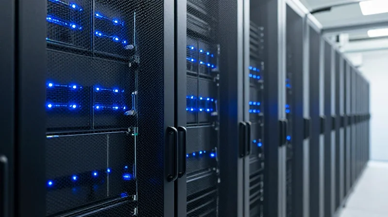 Reliability for Mission-Critical Infrastructure Professional data center server racks with glowing blue indicators showing mission-critical infrastructure.