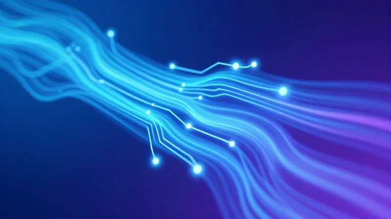 Optimizing Power Consumption and Thermal Management Abstract visualization of thermal cooling and efficient air flow through electronic circuits.
