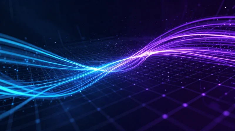 Latency Benchmarks: The Impact on High-Frequency Trading and AI Abstract digital representation of nanosecond latency with glowing light trails moving through high-speed circuits.