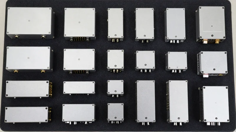 Backward Compatibility: Migration Paths for Legacy Ports A collection of various sized networking transceivers neatly arranged on a technical workbench, showing different generation compatibility.