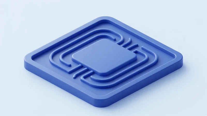 Isometric 3D illustration of an optical transceiver module showing internal linear signal paths.