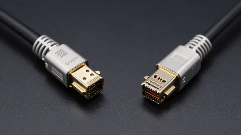 Side-by-side comparison of OSFP and QSFP-DD800 form factor connectors for high-speed networking.