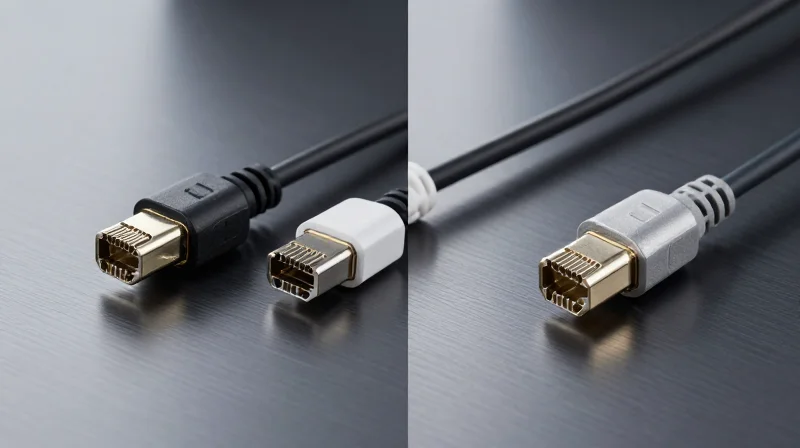 Side-by-side visual representation of signal delay between DAC, AEC, and AOC cables.
