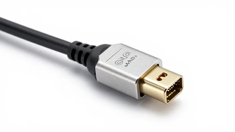 Why 800G DACs are the Economic Choice for Short-Reach Links A close-up shot of a high-quality 800G Direct Attach Copper cable connector with a matte black finish.