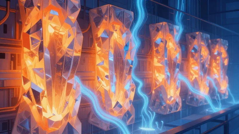 Surreal illustration representing the thermal wall challenge in data centers