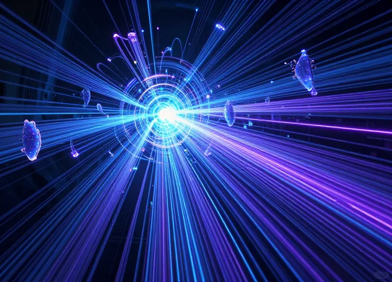 Abstract visualization of high-speed fiber optic data streams and glowing digital nodes representing the evolution of 1.6T networking technology.