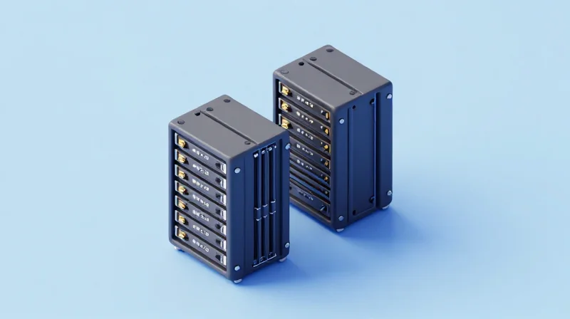 Architectural Deep Dive: 1.6T vs. 800G and 400G Isometric 3D model showing the modular architecture of 1.6T Ethernet hardware components.