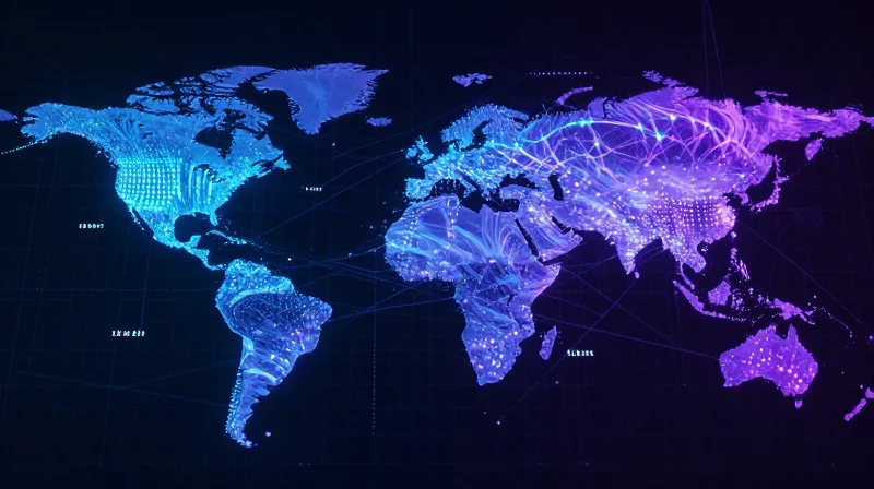 The Strategic Shift to 1.6T Connectivity Abstract visualization of massive 1.6T data throughput flowing through a global network grid.