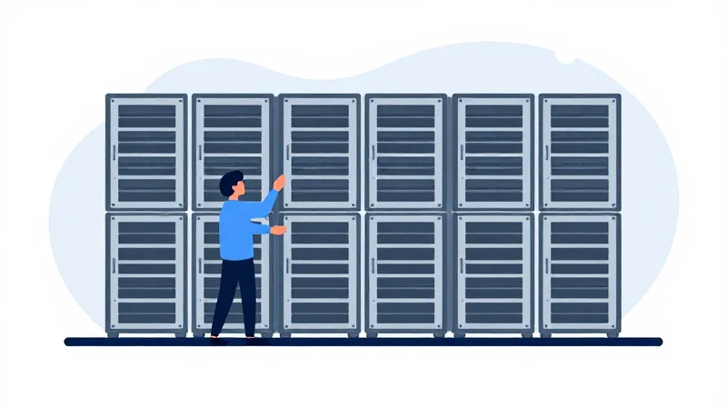The Economics of Wholesale Procurement for Data Centers Flat vector illustration of organized data center infrastructure symbolizing strategic investment and scale.