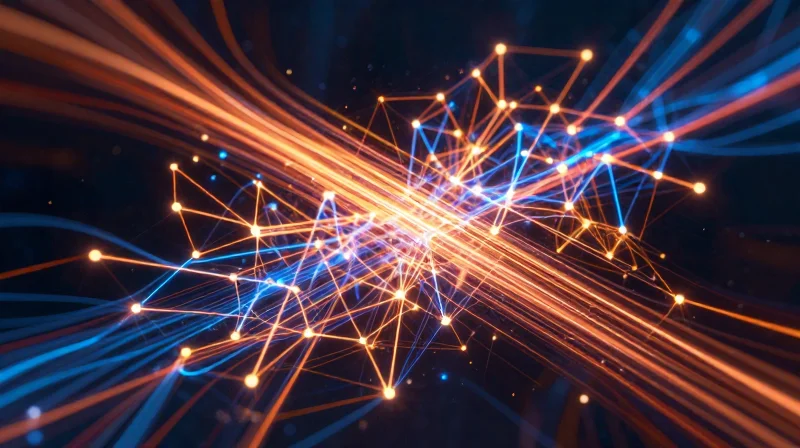 The Shift to AI-Centric Data Center Design Abstract visualization of high-density data flow and neural networks in a futuristic data center environment.