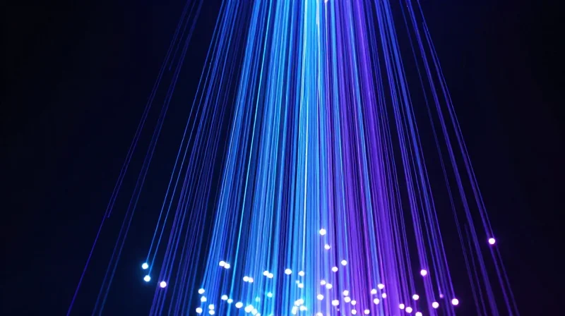 An abstract visualization of massive data streams and glowing neural network nodes representing AI growth in data centers.