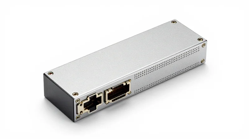 QSFP-DD800: Density and Legacy Integration A professional product shot of a QSFP-DD800 optical transceiver module on a white background.