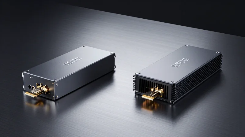 Side-by-side comparison of two different 800G optical transceiver form factors.