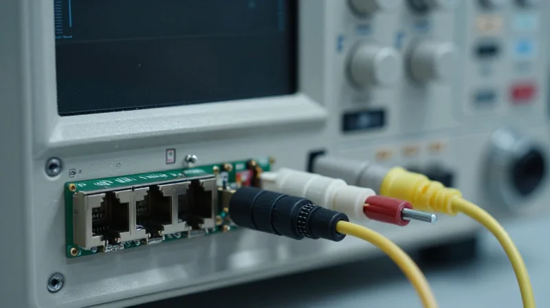 Hardware reliability testing in a professional laboratory setting.