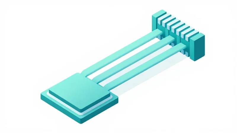 Isometric 3D visualization of four parallel optical lanes transmitting data.
