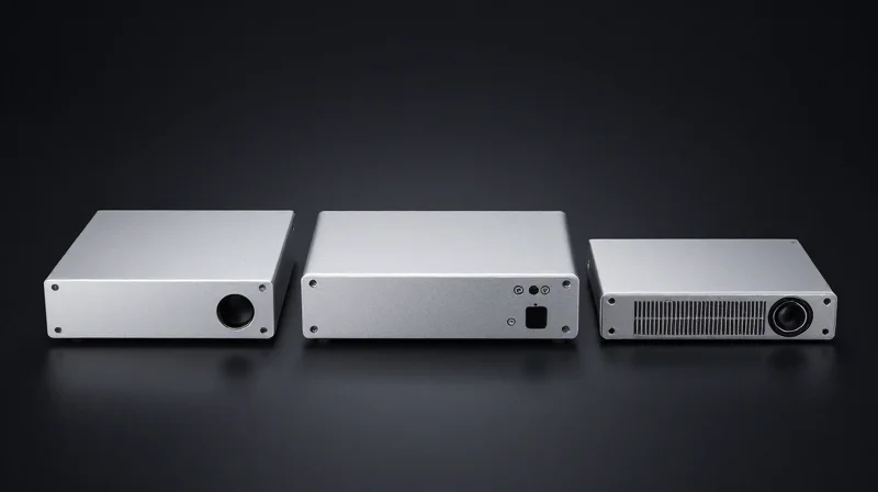 Side-by-side visual comparison of different 400G transceiver types in a professional layout.