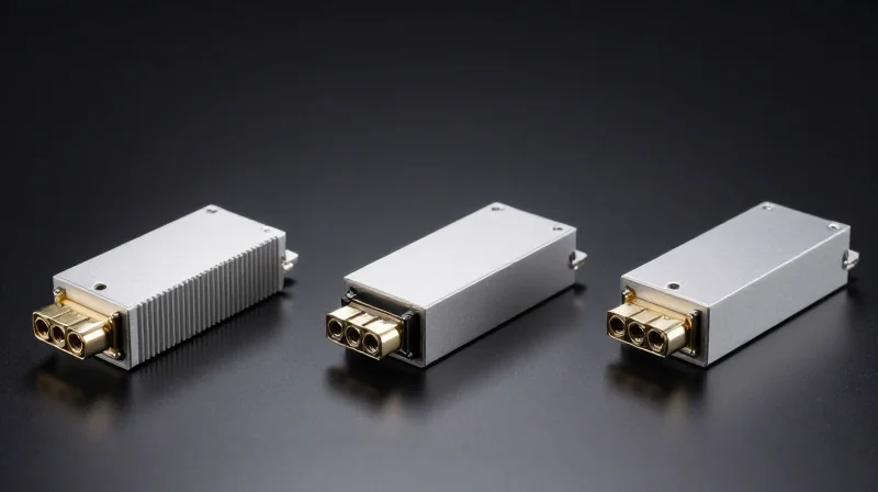 Technical Deep Dive: FR4 vs. DR4 and SR8 Side-by-side comparison of three different high-speed optical transceiver modules.