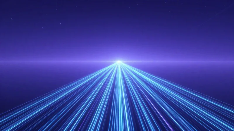 Future-Proofing Infrastructure with Scalable Optical Solutions Surrealist art showing a path of light representing future-proof network infrastructure.