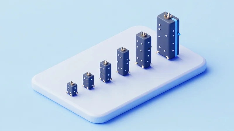 An isometric 3D illustration showing the modular evolution of network transceivers from 40G to high-density standards.
