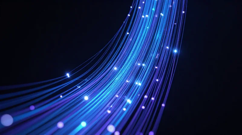 The Strategic Importance of 200G FR4 in Modern Data Centers Abstract data visualization showing high-speed bandwidth connectivity in a modern data center context.