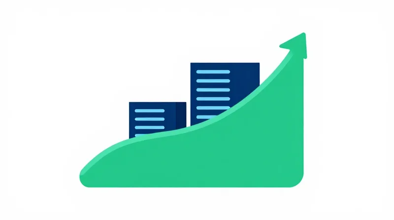 Minimalist vector illustration representing business ROI and data center growth.