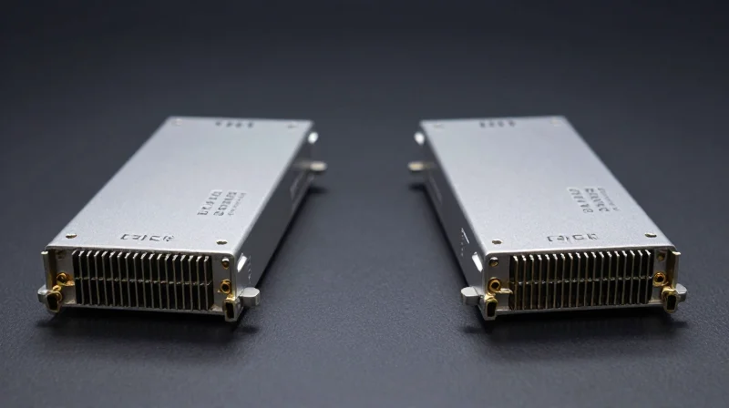Battle of the Form Factors: QSFP-DD vs. OSFP Side-by-side comparison of two high-speed 400G transceiver modules on a dark background.