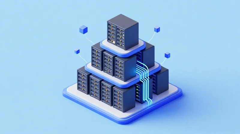 Deployment Scenarios: Core, Aggregation, and Edge Isometric 3D model of a data center network hierarchy showing core and edge connections.