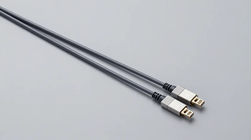 400G AOC: Bridging Distance with Optics A professional product shot of a 400G AOC active optical cable