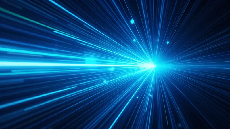 Abstract visualization of high-speed data flow representing 400G bandwidth capabilities.