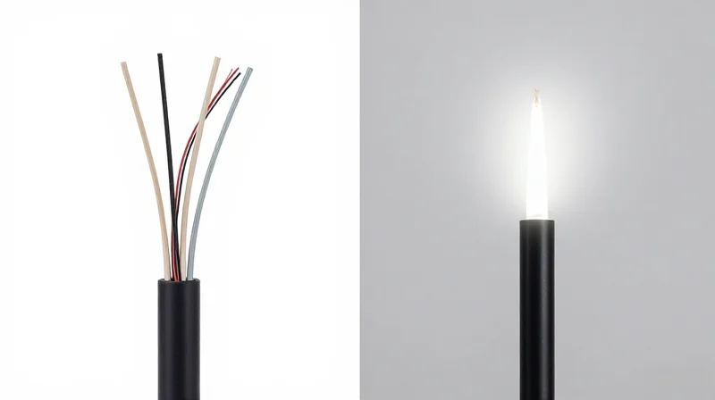 Architectural Comparison: Single Lambda vs. Multi-Lane Legacy (SR4/LR4) Comparison between complex multi-lane wiring and a simplified single-lane optical path.
