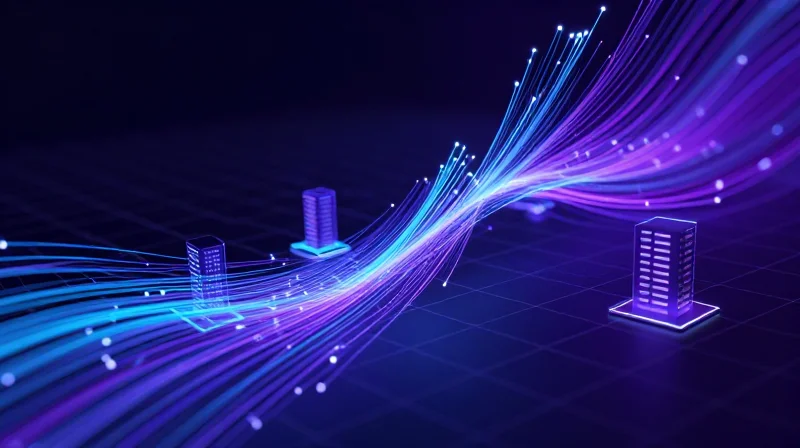 Why 100G and 400G Single Lambda is the New Industry Standard Abstract technology visualization of data flowing through hyperscale infrastructure.