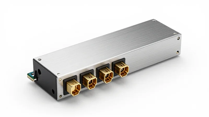 Custom OEM and ODM Solutions: Tailoring Optics to Your Needs Macro product shot of a high-performance 400G Single Lambda optical transceiver.