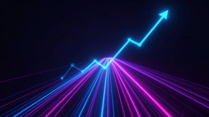 Future-Proofing the Network: The Path to 800G and 1.6T Conceptual tech art showing light trails ascending towards milestones of 800G and 1.6T networking.