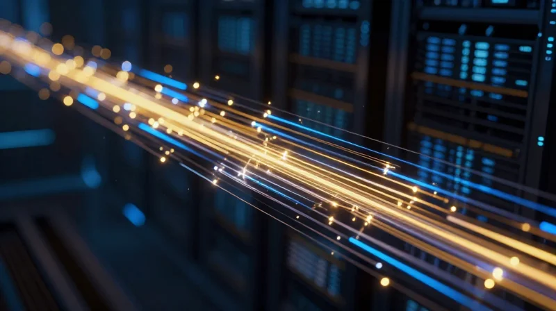 The Evolution of DCI: Why 400G is the New Standard Abstract visualization of high-speed 400G data flow with glowing light trails representing massive bandwidth.