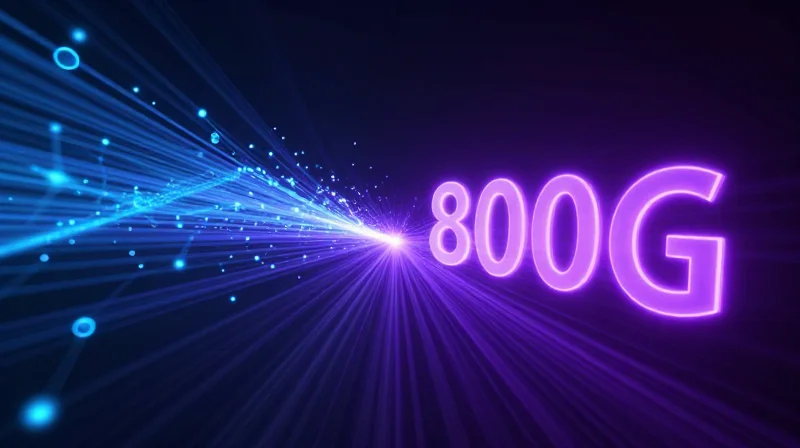 Future-Proofing: Preparing for 800G and Beyond Futuristic visualization of network speed increasing from 400G toward 800G and beyond.