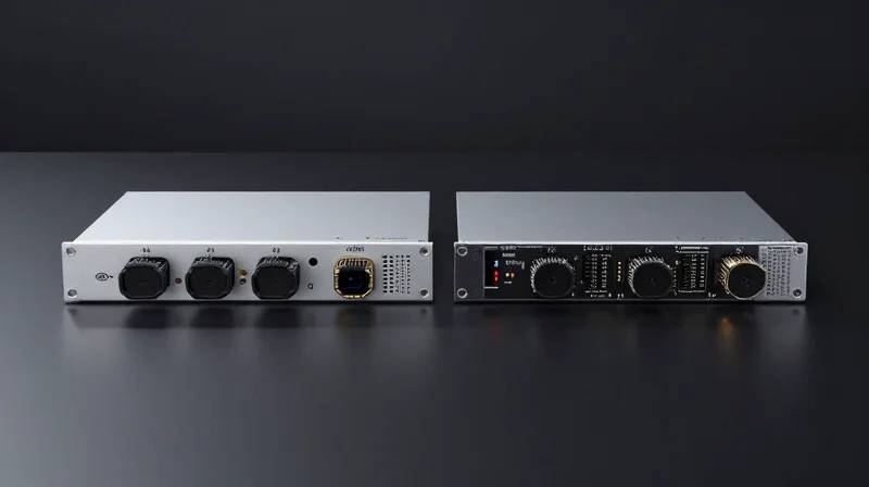 Optimizing Form Factors: QSFP-DD vs. OSFP Side-by-side comparison of QSFP-DD and OSFP optical modules on a dark technical surface.