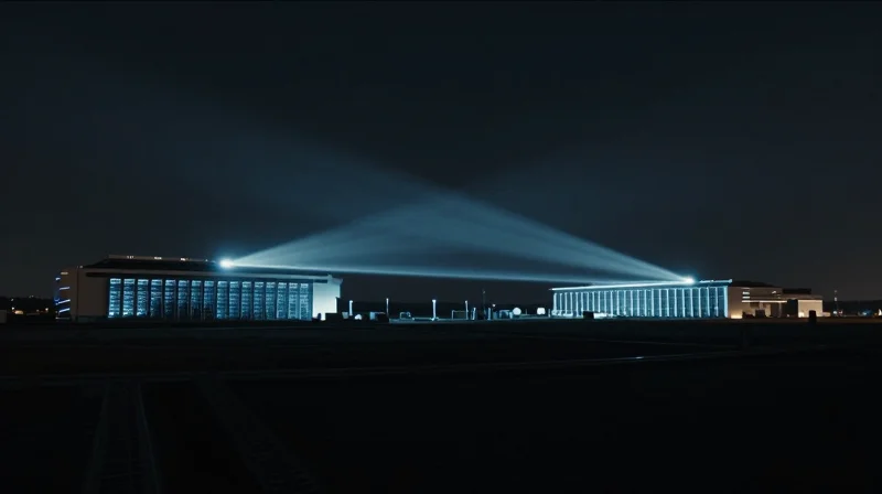 Cinematic representation of long-haul data center connectivity using 400G ZR technology.