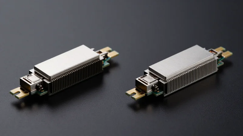 Form Factor Efficiency: QSFP-DD vs. OSFP Side-by-side view of two different 400G optical transceiver modules on a clean studio background.