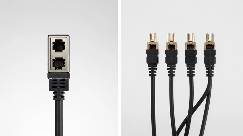 Power Consumption Analysis: 400G vs. Multiple 100G Links Side-by-side comparison of network connectivity showing one single port vs multiple aggregated ports.