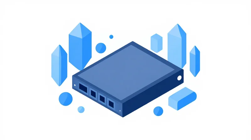 Power Consumption and Thermal Management Flat vector illustration representing thermal efficiency and cooling in network hardware.